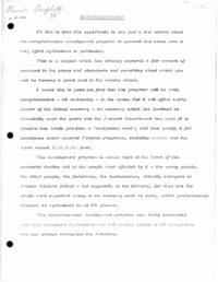 Introduction : Comprehensive Development Plan