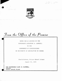 Conference of commision on uniformity of legislation in Canada, Charlottetown